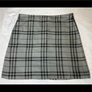 J Crew Plaid Mini Skirt Business Attire Pockets